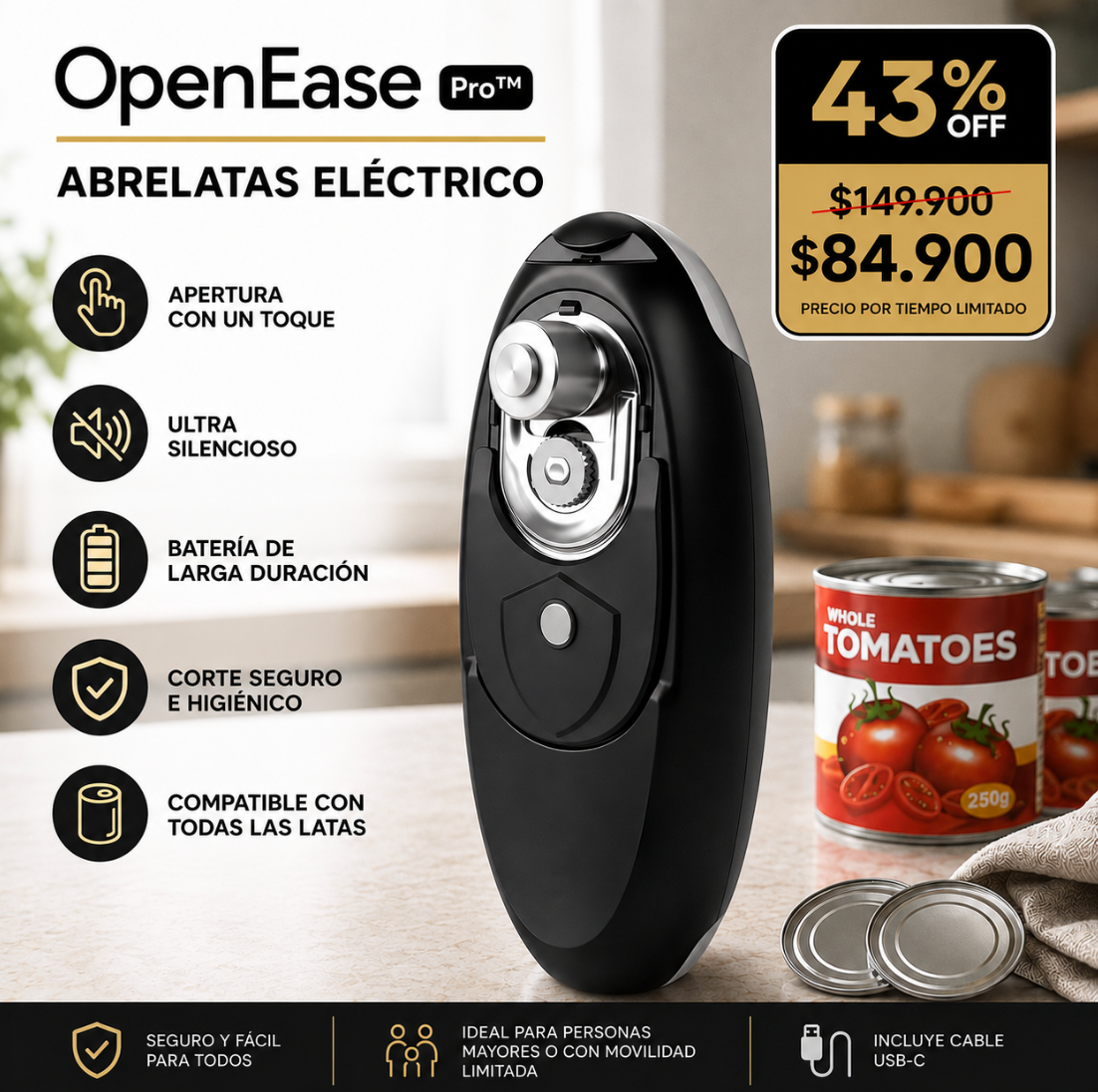 OPEN EASE / ABRELATAS ELECTRICO