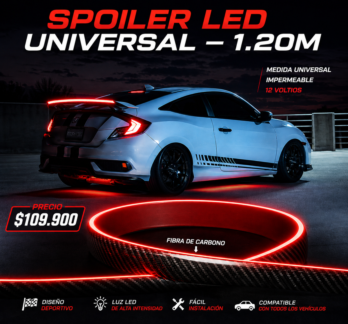 SPOILER LED TRASERO